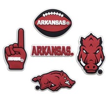 Arkansas Razorbacks College Football Croc Shoe Charms Set of 5