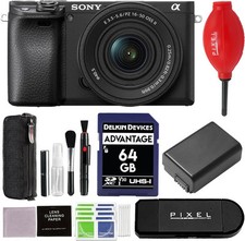Sony a6400 Mirrorless Camera w/ 16-50mm f/3.5-5.6 II Lens & Accessories Bundle