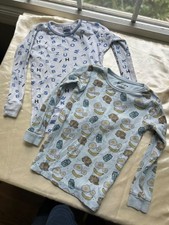 Lot of 2 B Baby Steps Unisex Pajama Long Sleeve Tops 4Y