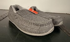 Deer Stags Kids Lil Spun Indoor Outdoor Boys Slippers Footwear Faux Fur Grey 5