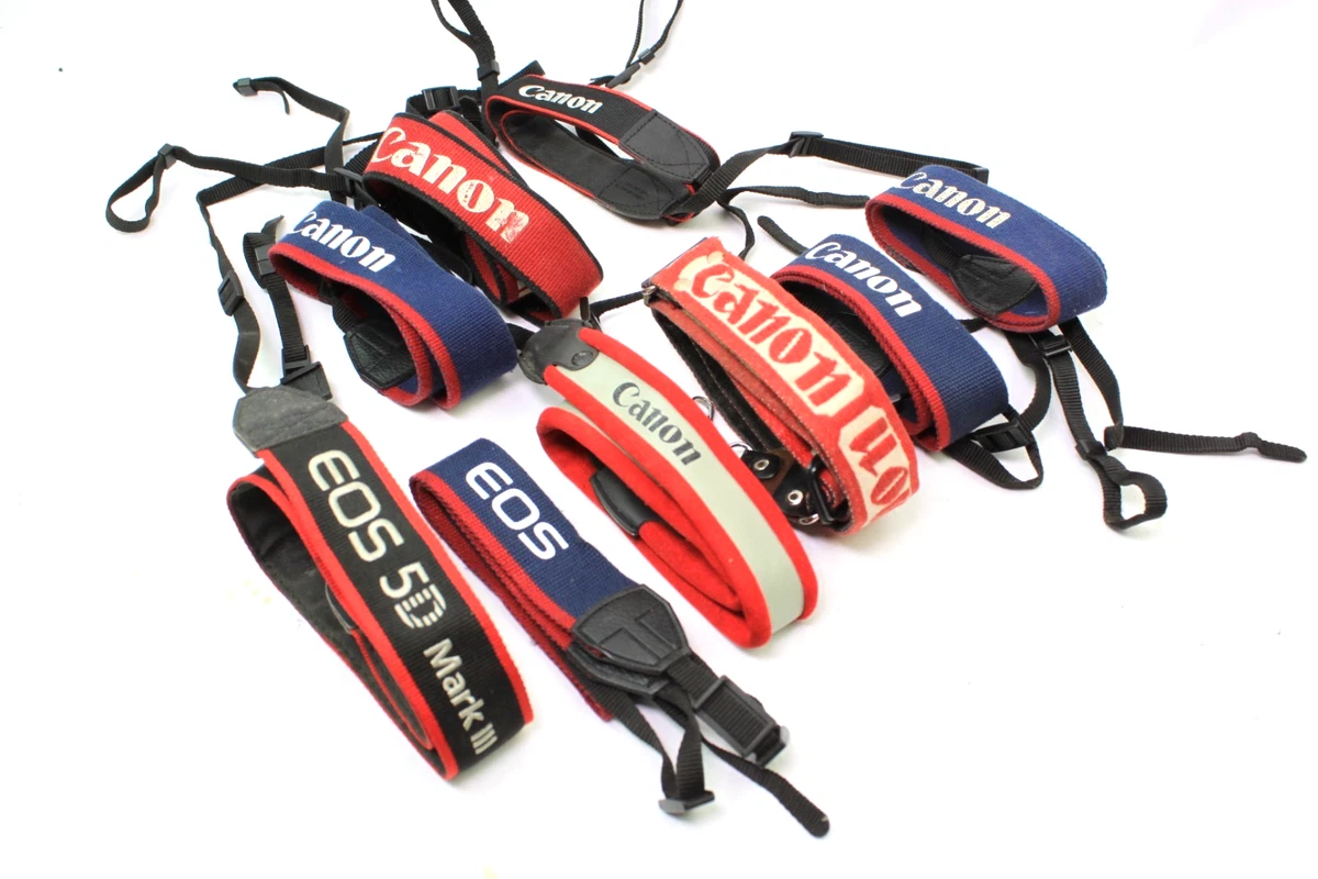 Used Genuine Canon EOS Camera Neck Straps – Fits Rebel, 60D, 80D 