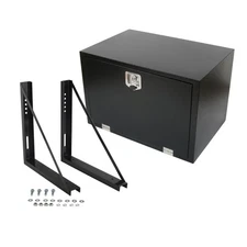 Steel 36"X24"X24" Underbody Truck Trailer Tool Box+2pcs 24"x24" Mounting Bracket