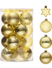 Decorby Hannah Gold Christmas Ornaments 25 Count 3.15 Inch Balls