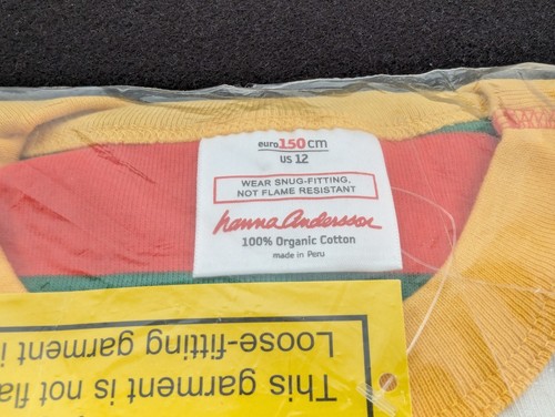 NWT HANNA ANDERSSON ORGANIC PAJAMAS 150 10 12 Crazy Stripes Penguin NEW - Picture 13 of 16