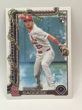 2025 Topps Holiday #H187 Thomas Saggese Rookie Card