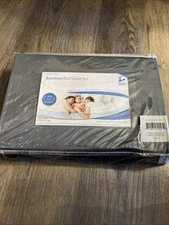 Hotel Sheets Direct 3-Piece Twin Sheet Set 100% Viscose from bamboo.  Darkk Gray