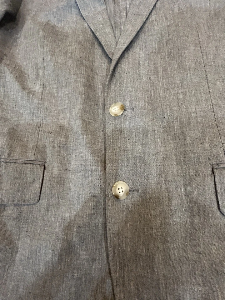 NUEVO CON ETIQUETAS J Crew Ludlow Blazer Hombre’s 40 Gris Somelos Algodón Lino Chaqueta No Estructurada Foto 3 de 4