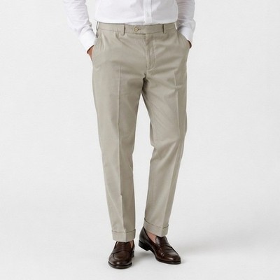 Aristo Eighteen Trousers Sand Cotton Spandex Chino Dress Pants Yuma / 42