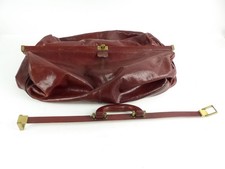 Braun B&uuml;ffel alte Arzttasche Hebammentasche Doktortasche Leder Bordeaux (EB)
