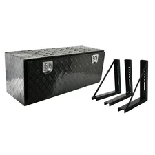 48"X17"X18" Aluminum Truck Trailer Underbody Tool Box & 3pc 18" Mounting Bracket