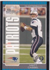 2005 Bowman First Edition #222 Matt Cassel Rookie Card NFL New England Patriots. rookie card picture