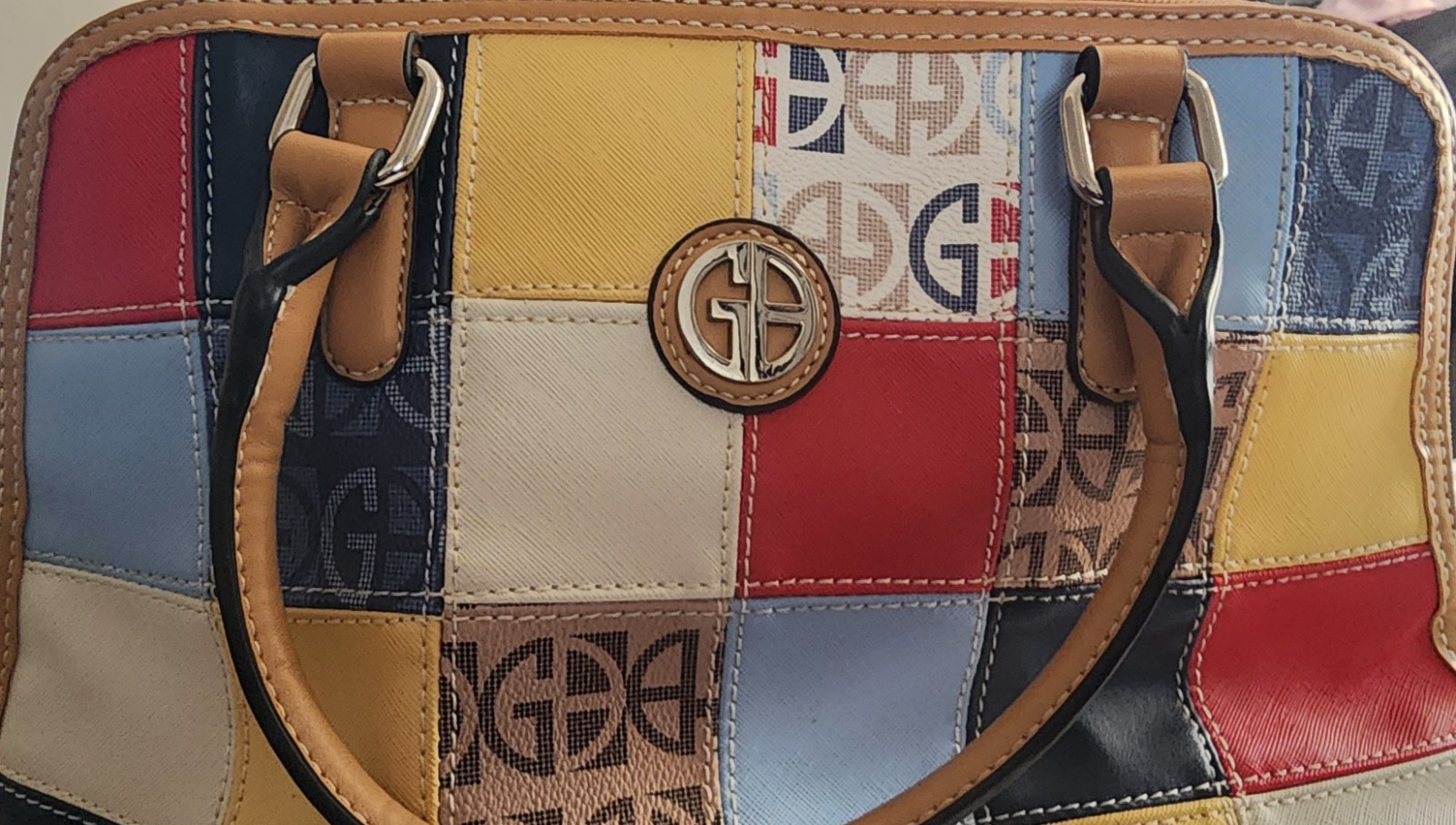 Giani Bernini Women's Patchwork Shoulders Handbag… - image 9