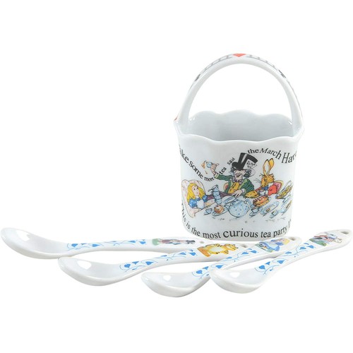 Cardew Design Alice in Wonderland's Cafe Teaspoons and Basket Holder 11581853