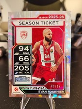 2025-26 Panini Contenders EuroLeague BK Evan Fournier Season Ticket 06/25 #28