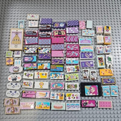 LEGO Friends Disney Princess Printed Tile Lot 80pc Oaken Trading Post Belle