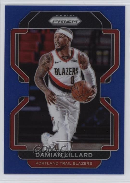2021-22 Panini Prizm Blue Prizm 67/199 Damian Lillard #116 1tb7