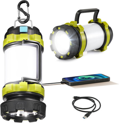 LED Camping Lantern Flashlight Rechargeable(Pack of 1),  Portable Torch with 6 L