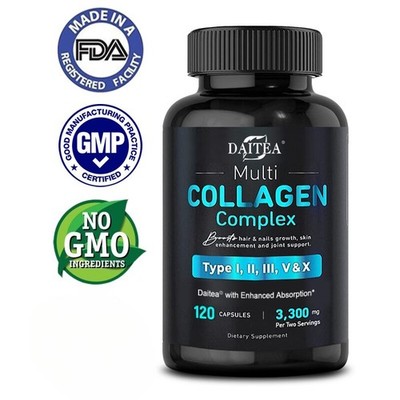 Collagen Complex Capsule Promote Skin Health Supports Joint Gut Health 120 Pills