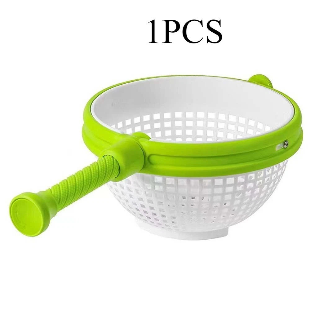 Reinforced Sturdy Rotating Drain Basket for Quick Salad Drying & Produce Storage
