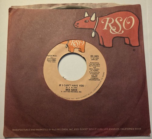 RARE 45 RPM PROMO RECORD: Stayin’ Alive, Bee Gees (RSO 885) 1977 FB - Imagen 3 de 4