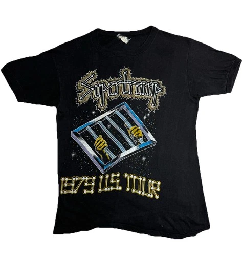 Supertramp US Tour T-Shirt Graphic Rock Concert 1970s vintage concert t-shirt, vintage, size XL, single stitch, B+ condition