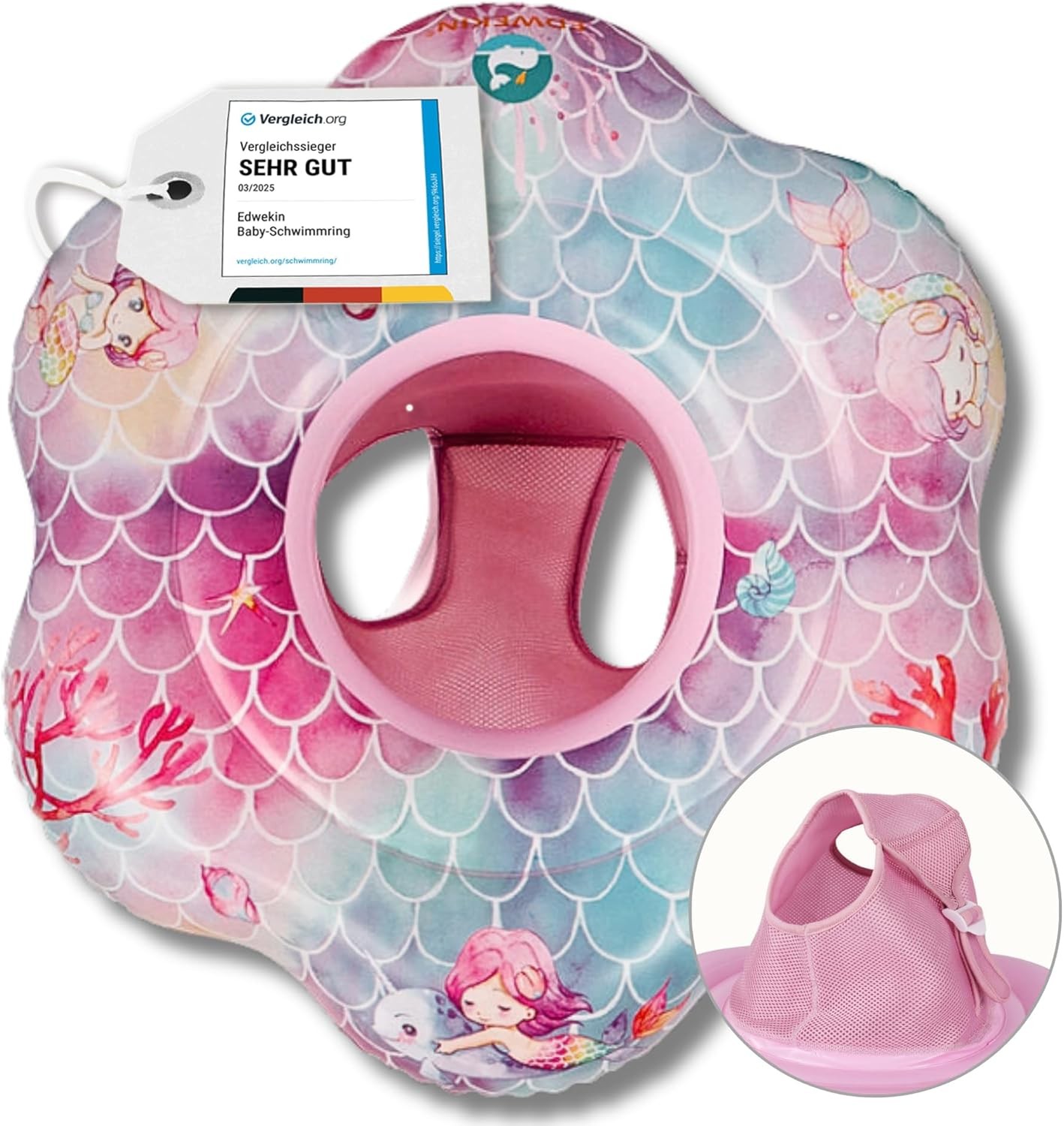 Anillo de natación para bebé Edwekin, asiento de natación para niños, 6-36 meses