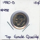 1980-D Roosevelt Dime Top Grade Quality Auction # 16