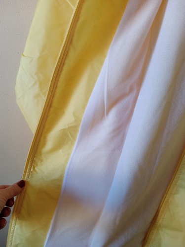 NEW BLAIR SZ XL Yellow Windbreaker Jacket Embroidered Floral Design Two Pockets - Picture 5 of 7