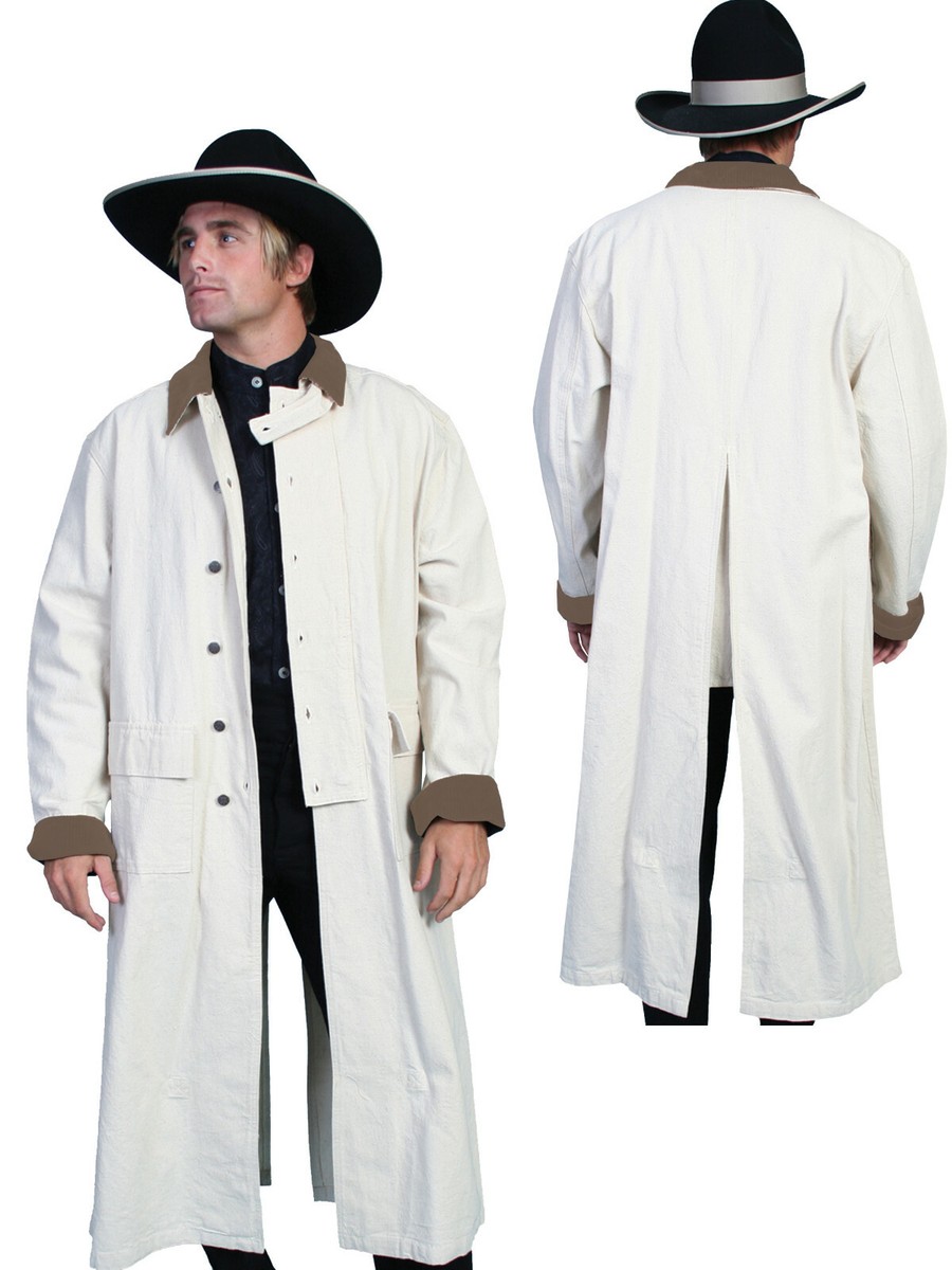 Scully RangeWear Men's 100% Cotton Long Overcoat Duster Coat Scully RangeWear Men's 100% Cotton Long Overcoat Duster Coat
