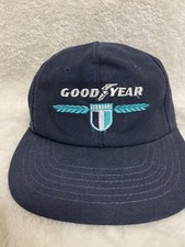 Vtg Goodyear Tires Snapback Embroidered Trucker Hat Cap Made In USA