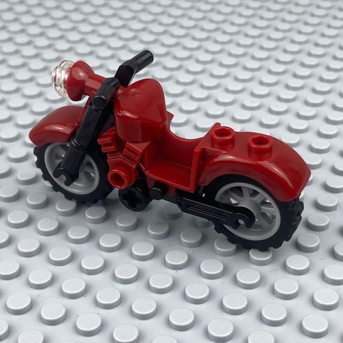 LEGO Dark Red Vintage Style Motorcycle w/ Black Chassis Vehicle City Town - Picture 2 of 5