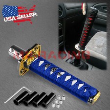 Samurai Sword Blue White Shift Knob Shifter Alloy Katana Adapter Universal 15cm