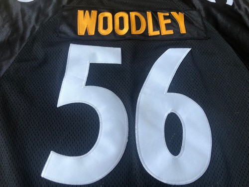 100% Authentic Pittsburgh Steelers #56 Woodley Pro Cut football jersey SZ 54 - Picture 9 of 12