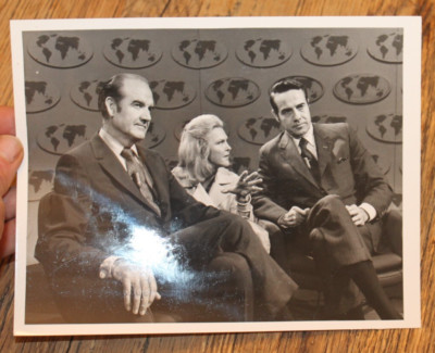 Vintage Original Photo of Bob Dole and others preparing for an interview on TV
