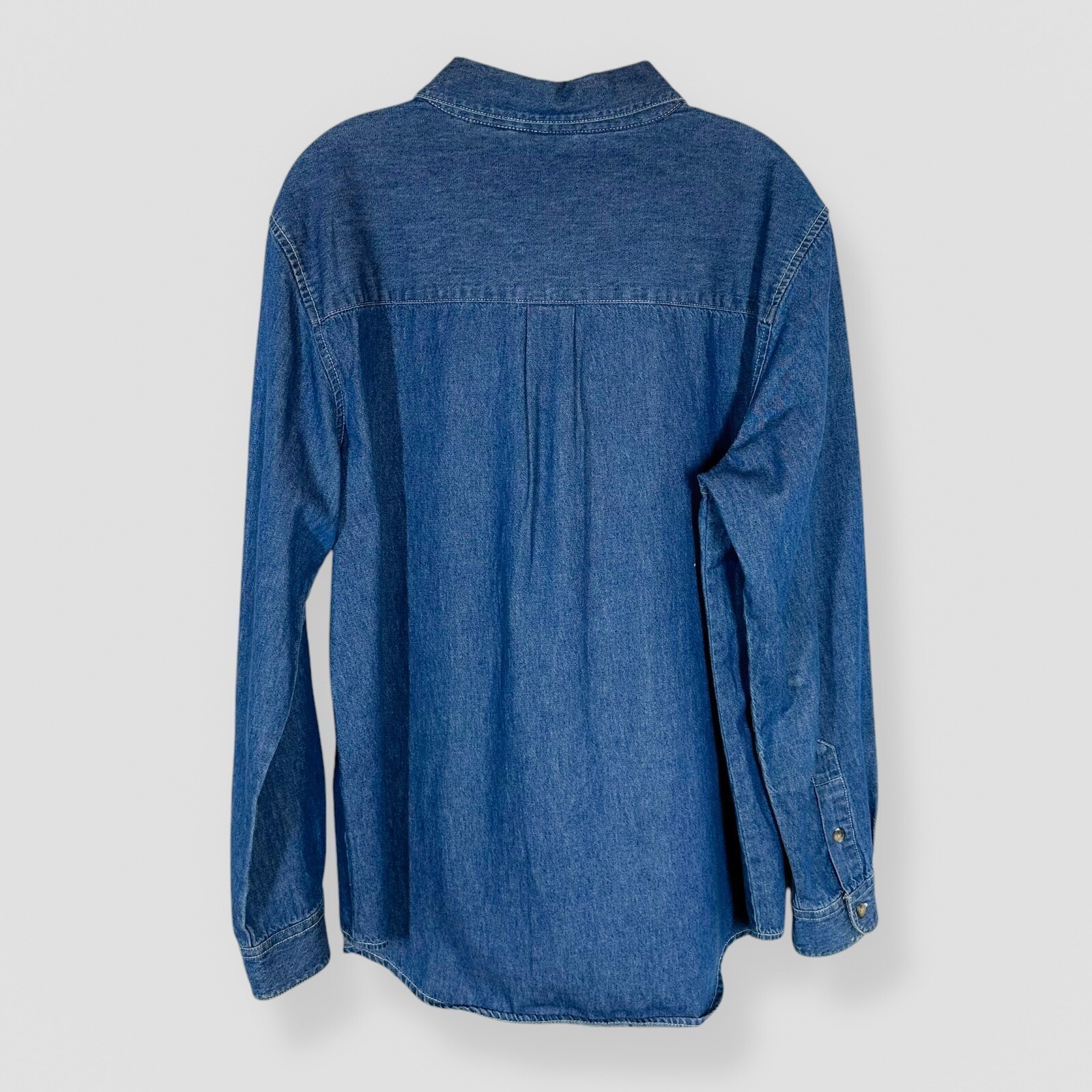 VTG Basic Editions Size Large Embroidered Denim S… - image 7