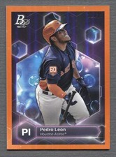 2022 Bowman Platinum Precious Elements Orange #PE-10 Pedro Leon /25