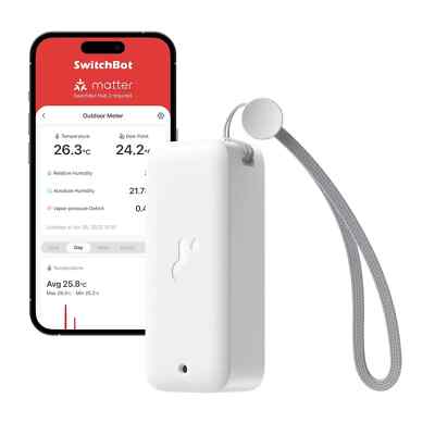 SwitchBot IP65 Thermometer Hygrometer Innen Außen 3er, 120m Bluetooth 