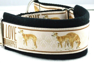 Hundehalsband, Windhund "Whippet" gepolstert S 30 bis 35 cm, handgefertigt  | eBay.de