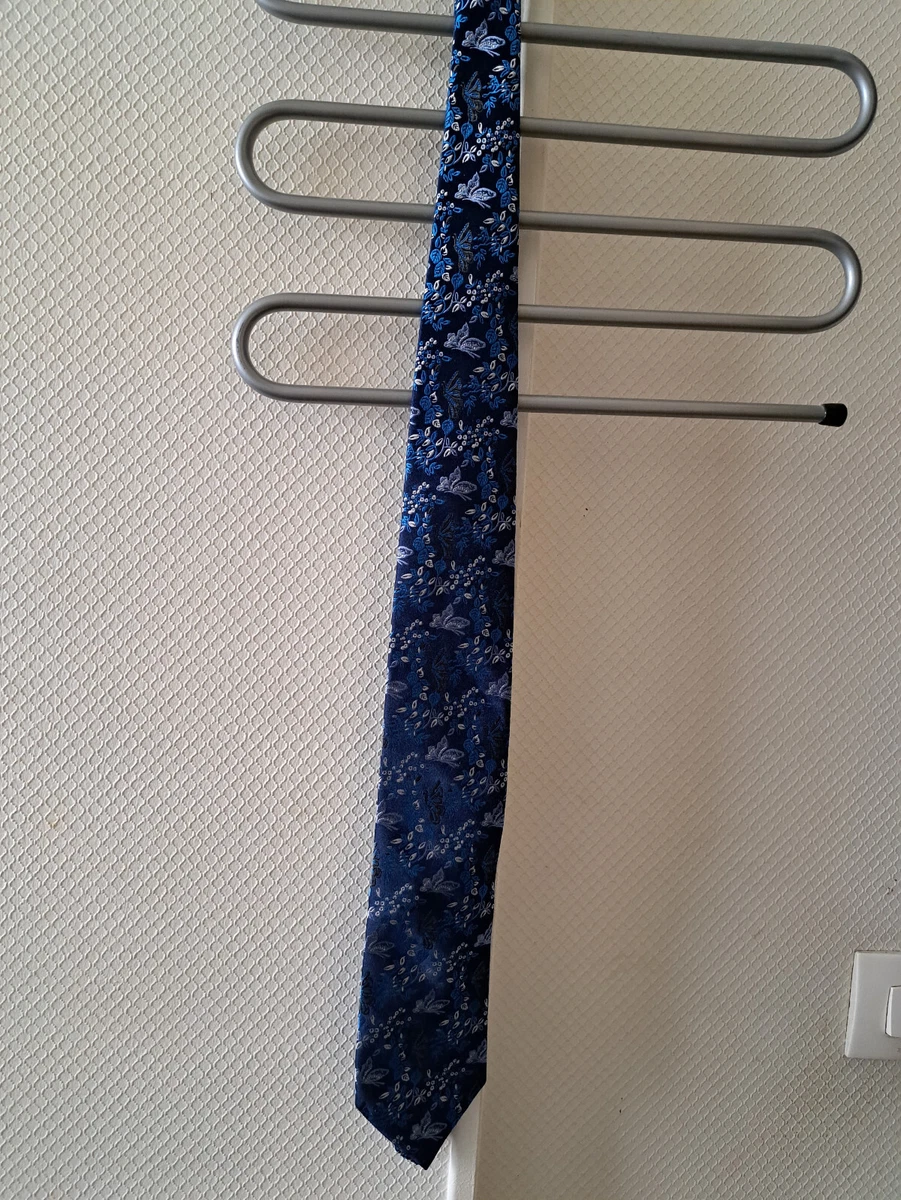 Cravate Tie Rack London - Bleue - 100% Soie - Neuve Avec étiquettes