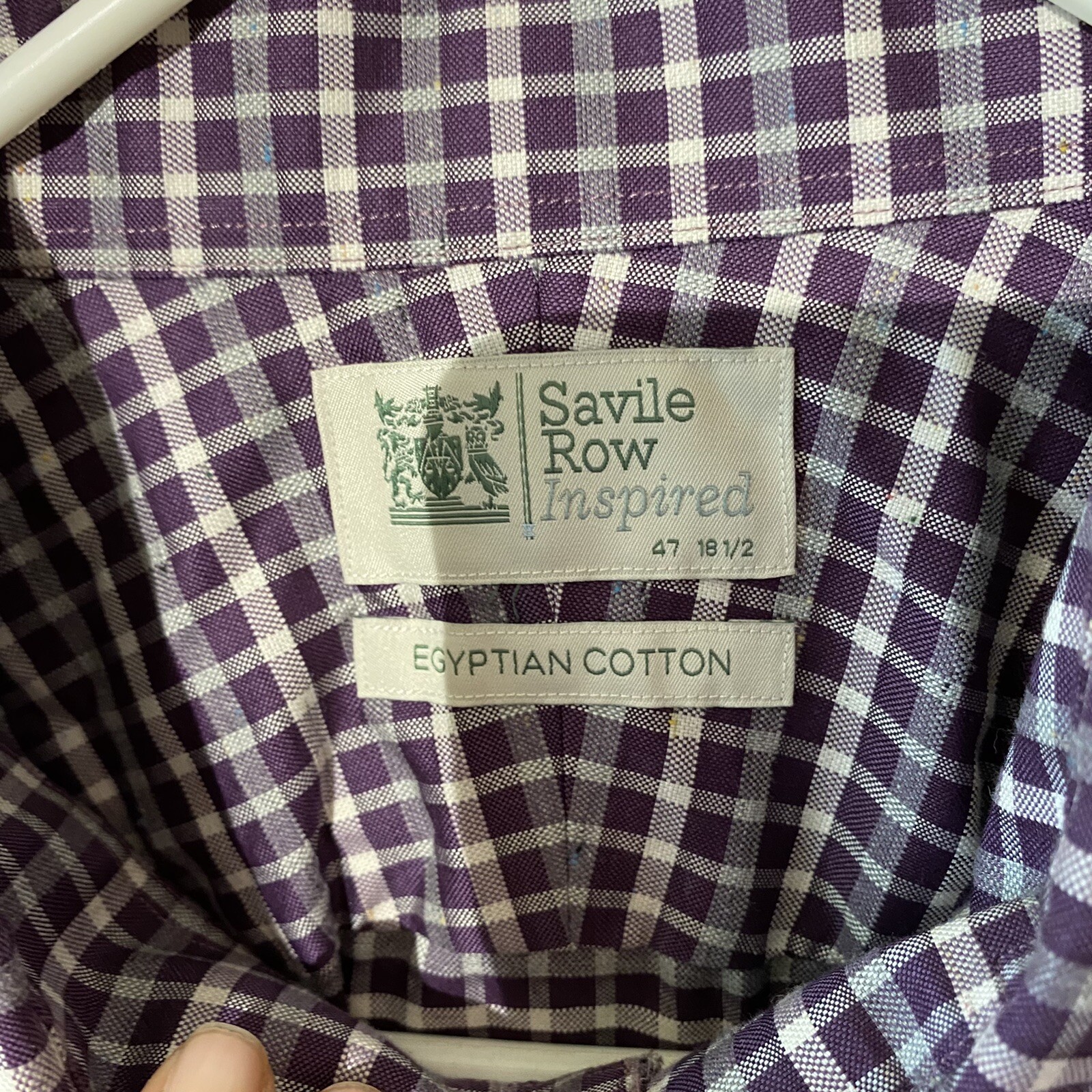 FILA camicia a quadri cotone egiziano savile row inspired tg 47 18 1 2 abbottonata