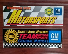 Vintage UAW GM Bumper Sticker - Lot of 2