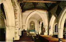 Vintage Postcard- INTERIOR, STOKE POGES CHURCH