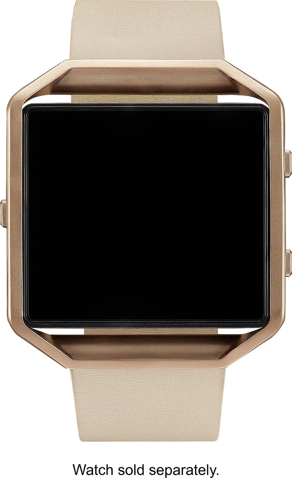 Fitbit Blaze 铂金 - 皮革表带不锈钢和皮革表带 — 第 3/4 张图片