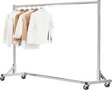Industrial Grade Z Base 70In Extra Long Clothes Garment Rack, Commercial Grade R