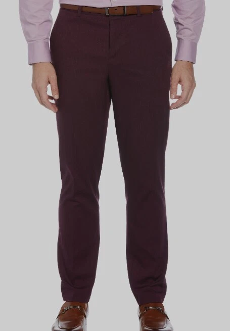 Perry Ellis Mens Dark/Red Wrinkle Resistant 2pieces Suit Size 42L W 36x34 - Image 2 of 3