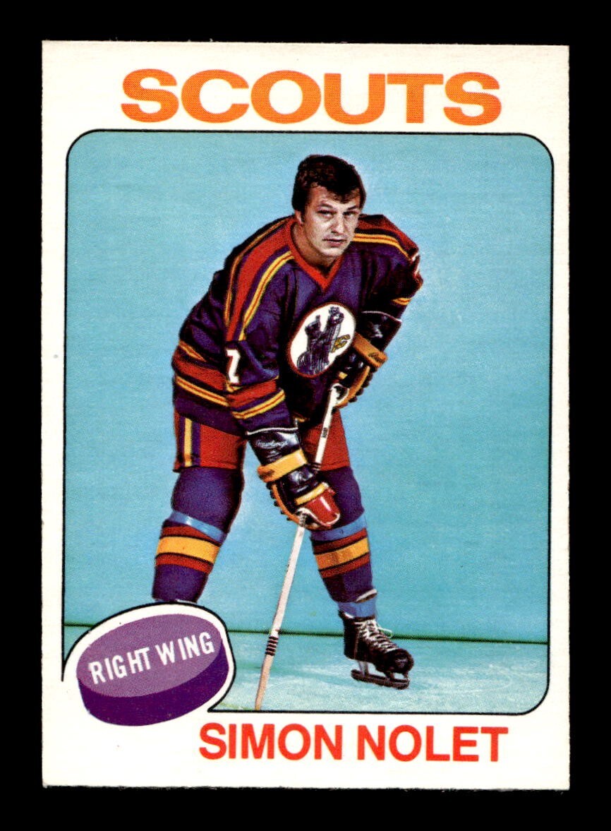 1975 76 O-Pee-Chee #220 Simon Nolet Scouts EX-MT+ *9v