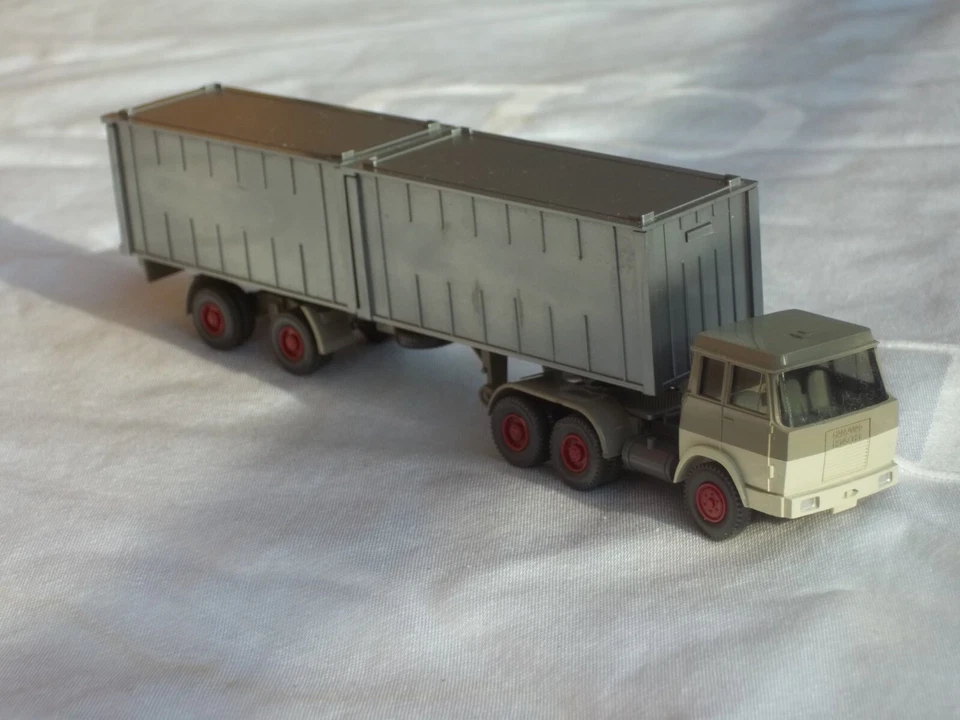 WIKING 1/87 HO SEMIRIMORCHIO HENSCHEL CONTAINER 52A VEDI DESCRIZIONE - Immagine 2 di 4