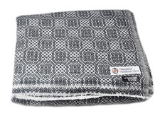 100 Himalayan Cashmere Throw/ Black Jacquard 54"x108" -Nepalese Handicraft Zone