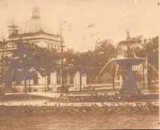 Post Office & Water Fountain Allegheny Pennsylvania RPPC Postcard ca1906