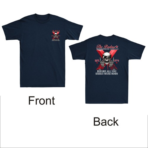 The Badass Generation X Skull Before All You Sissies Front & Back Men's T-Shirt - Picture 6 of 8
